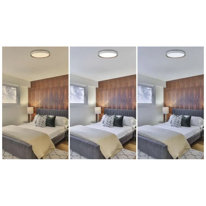 Candeeiro de teto LED dimerizável ILVI LED/45W/230V 2700-6500K diâmetro 50 cm branco/bege + controlo remoto