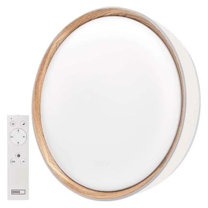 Candeeiro de teto LED dimerizável ILVI LED/45W/230V 2700-6500K diâmetro 50 cm branco/bege + controlo remoto