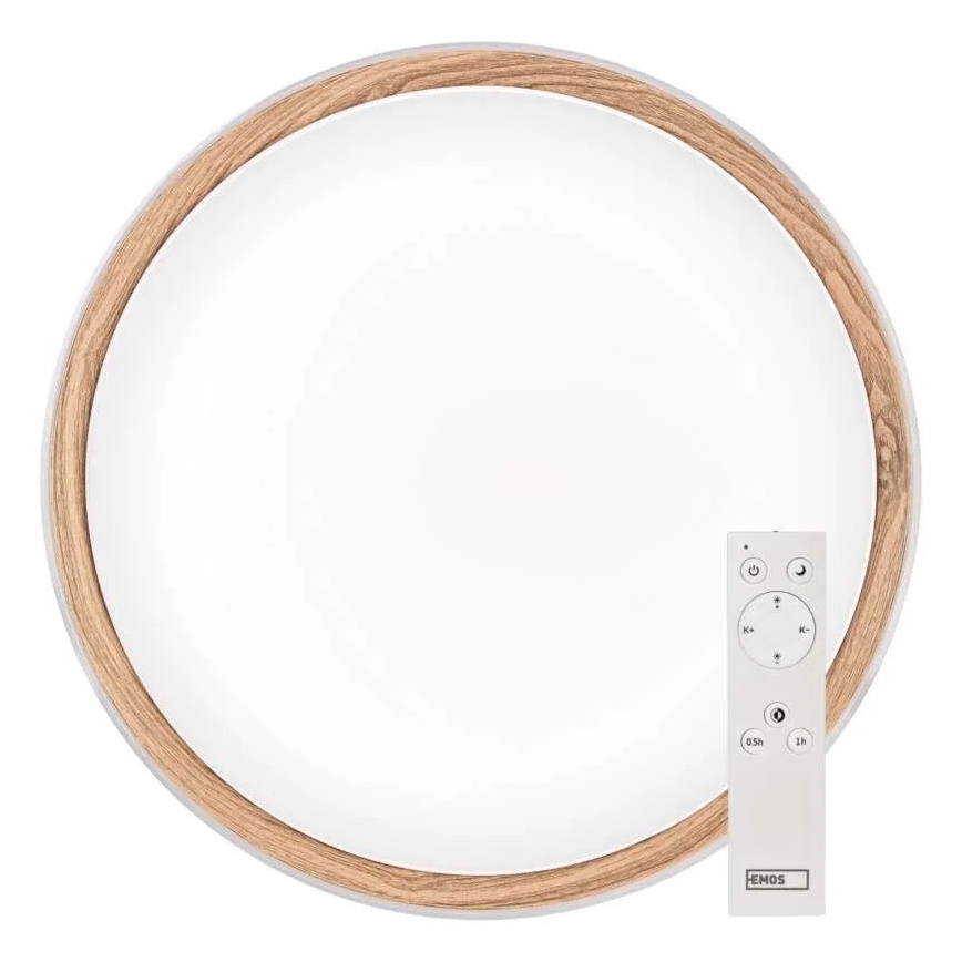 Candeeiro de teto LED dimerizável ILVI LED/45W/230V 2700-6500K diâmetro 50 cm branco/bege + controlo remoto