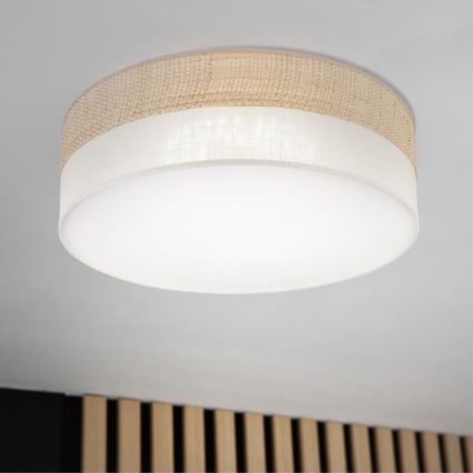 Candeeiro de tecto LED SIRJA BOHO LED/36W/230V 4000K Ø 45 cm bege/creme
