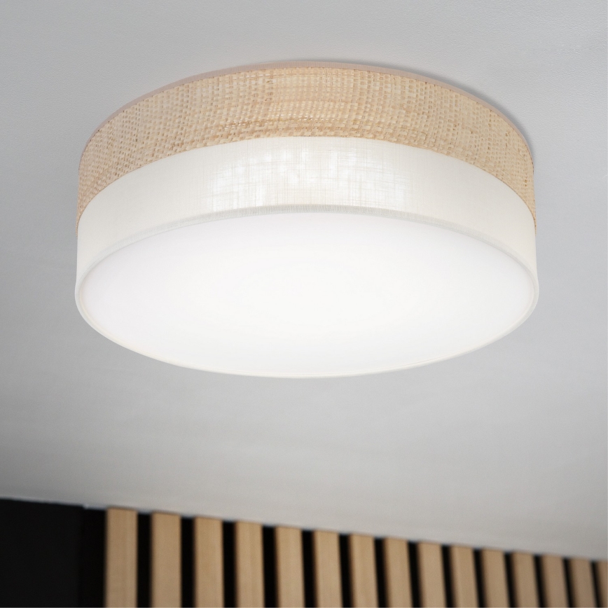 Candeeiro de tecto LED SIRJA BOHO LED/36W/230V 4000K Ø 45 cm bege/creme
