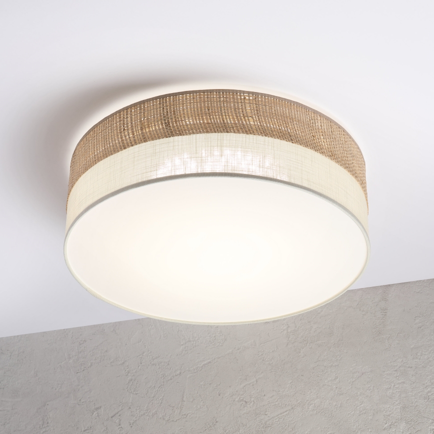 Candeeiro de tecto LED SIRJA BOHO LED/36W/230V 4000K Ø 45 cm bege/creme