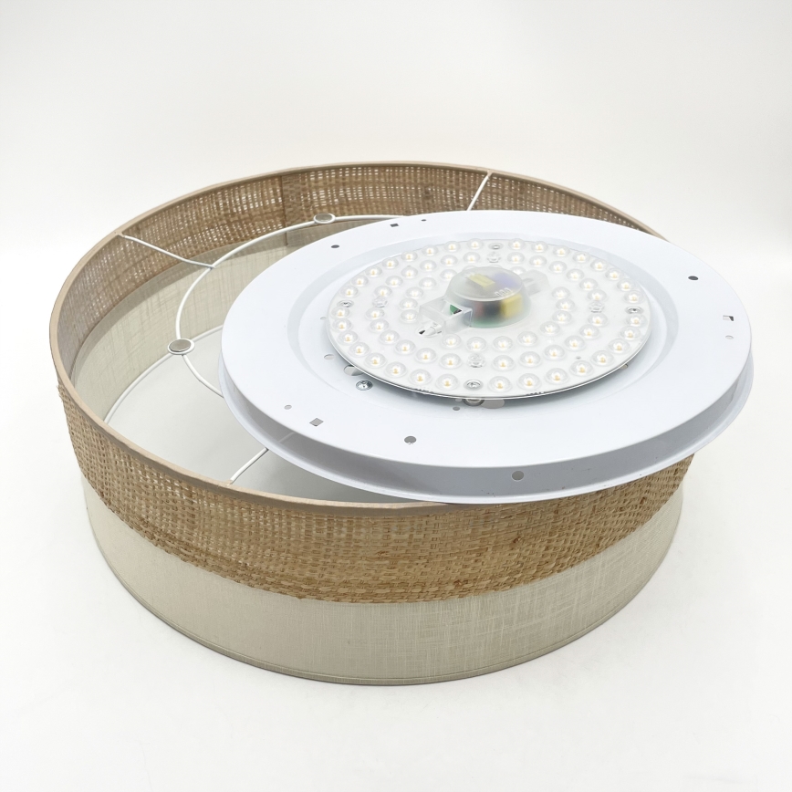 Candeeiro de tecto LED SIRJA BOHO LED/36W/230V 4000K Ø 45 cm bege/creme