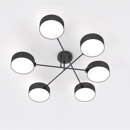 Plafon MAGA 6xE14/10W/230V preto