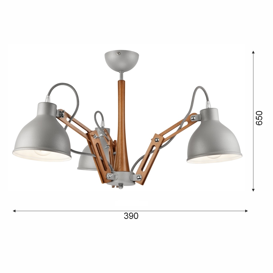 Plafonier MARCELLO 3xE27/60W/230V faia