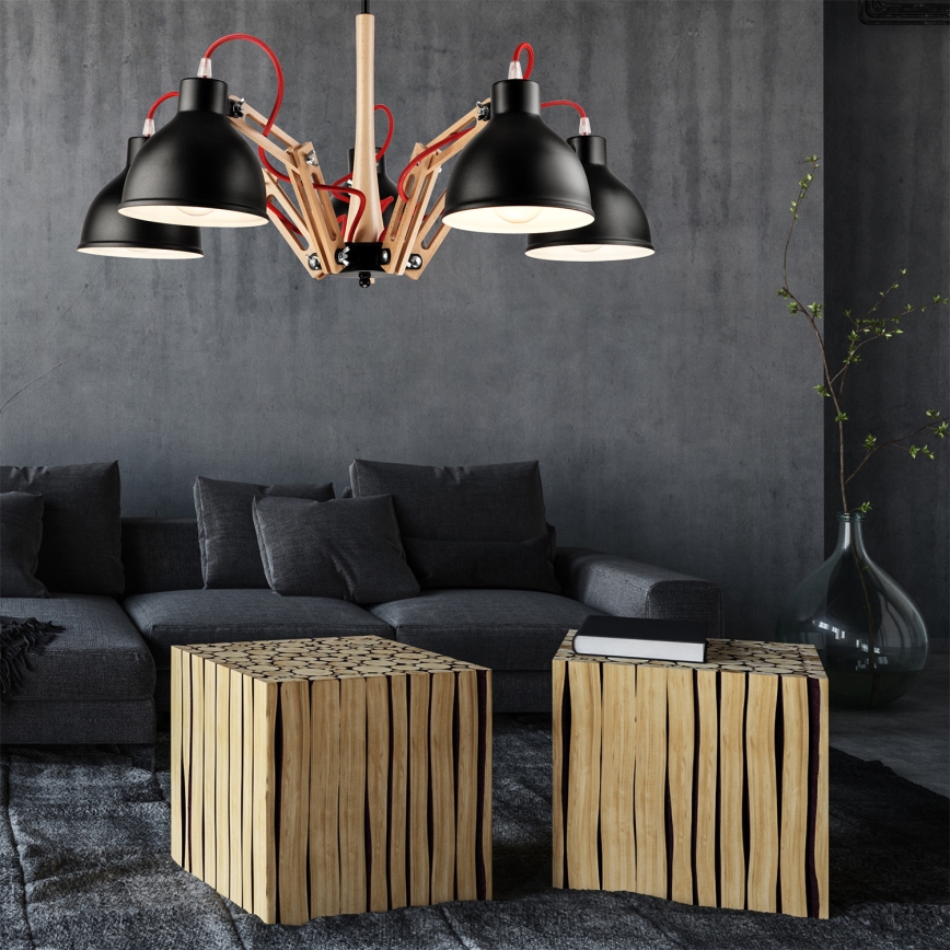 Plafon MARCELLO 5xE27/60W/230V faia