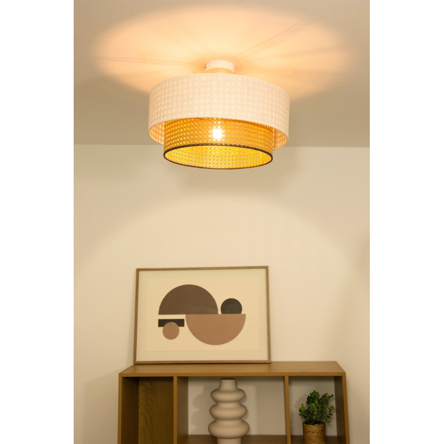 Plafon NATIA 1xE27/60W/230V branco/marrom