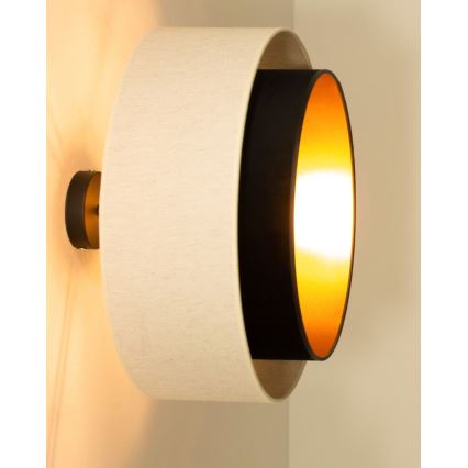 Plafon NATIA 1xE27/60W/230V branco/preto