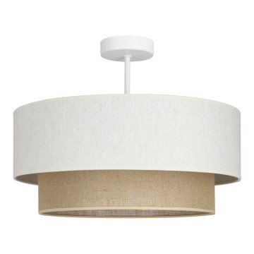 Plafon NATIA de fixação à superfície, 1xE27/60W/230V, Ø 45 cm, branco/castanho