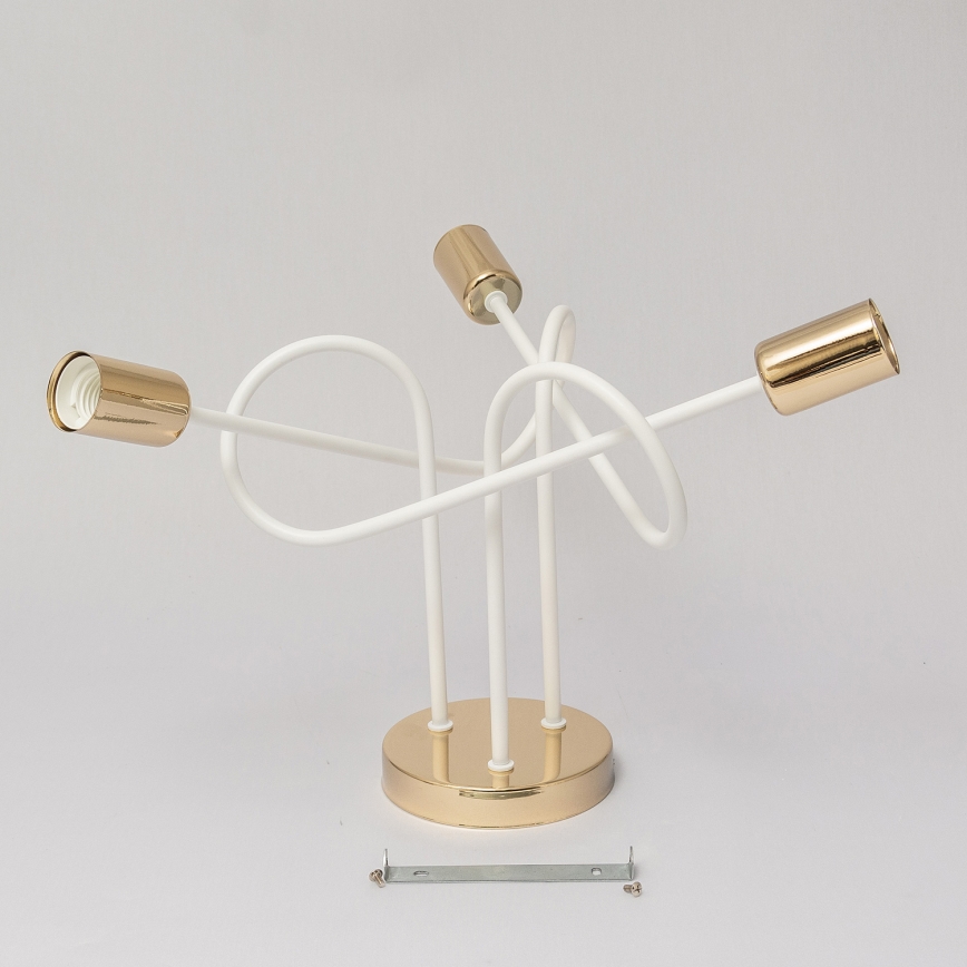 Plafon OXFORD 3xE27/15W/230V dourado/branco