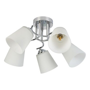 Plafon PAFOS 5xE27/15W/230V cromado brilhante