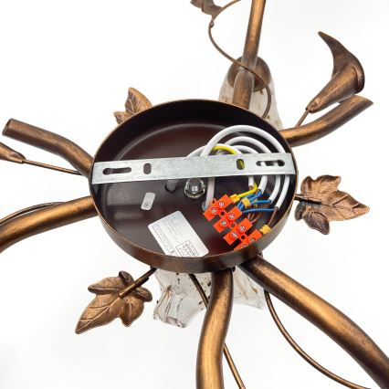 Plafon ROZETA 4xE14/40W/230V bronze