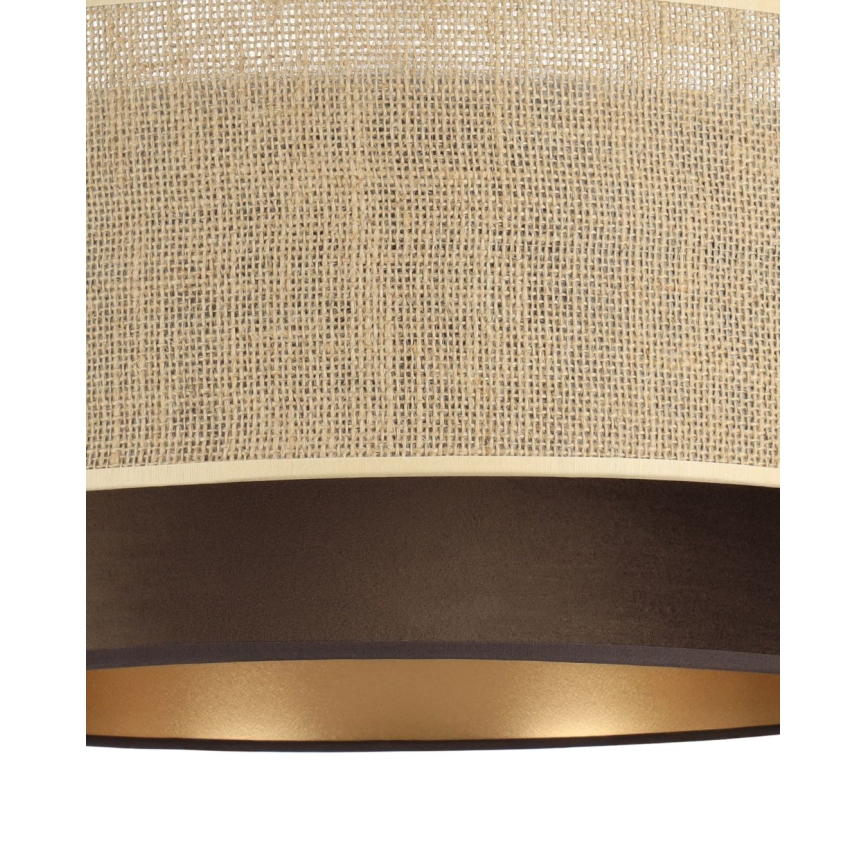 Plafon SARTA 1xE27/60W/230V castanho/juta