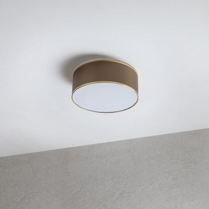Plafon SIRJA LED 20W/230V 4000K Ø 35 cm castanho/dourado