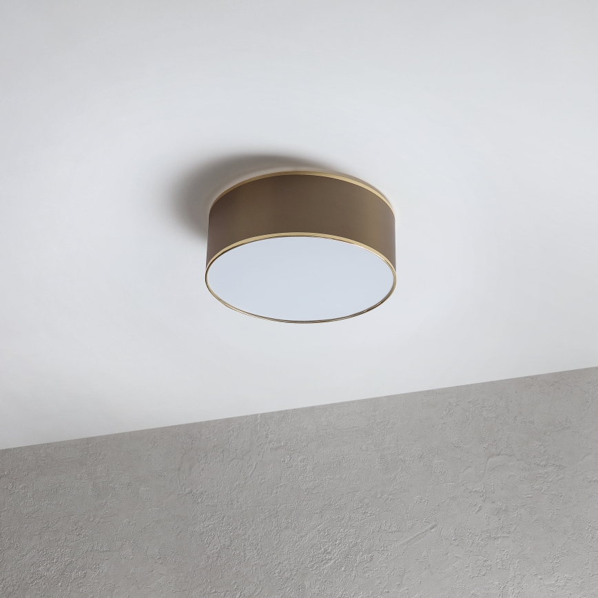 Plafon SIRJA LED 20W/230V 4000K Ø 35 cm castanho/dourado