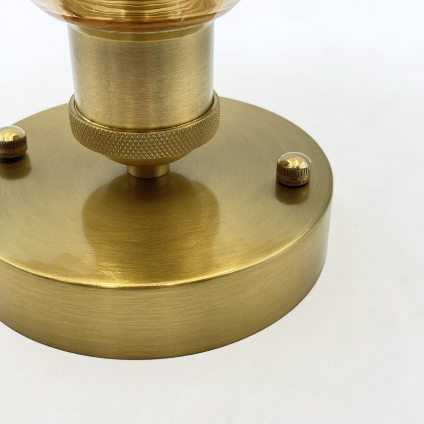 Plafon TRISH 1xE27/15W/230V dourado/bege fumê