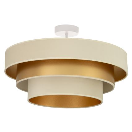 Plafon WENTA 1xE27/60W/230V Ø 50 cm bege/dourado