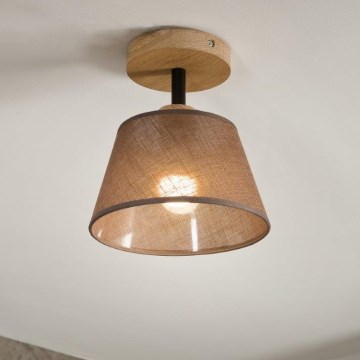 Plafonier ANTONIO 1xE14/40W/230V castanho/carvalho