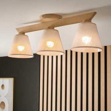 Plafonier ANTONIO 3xE14/40W/230V carvalho