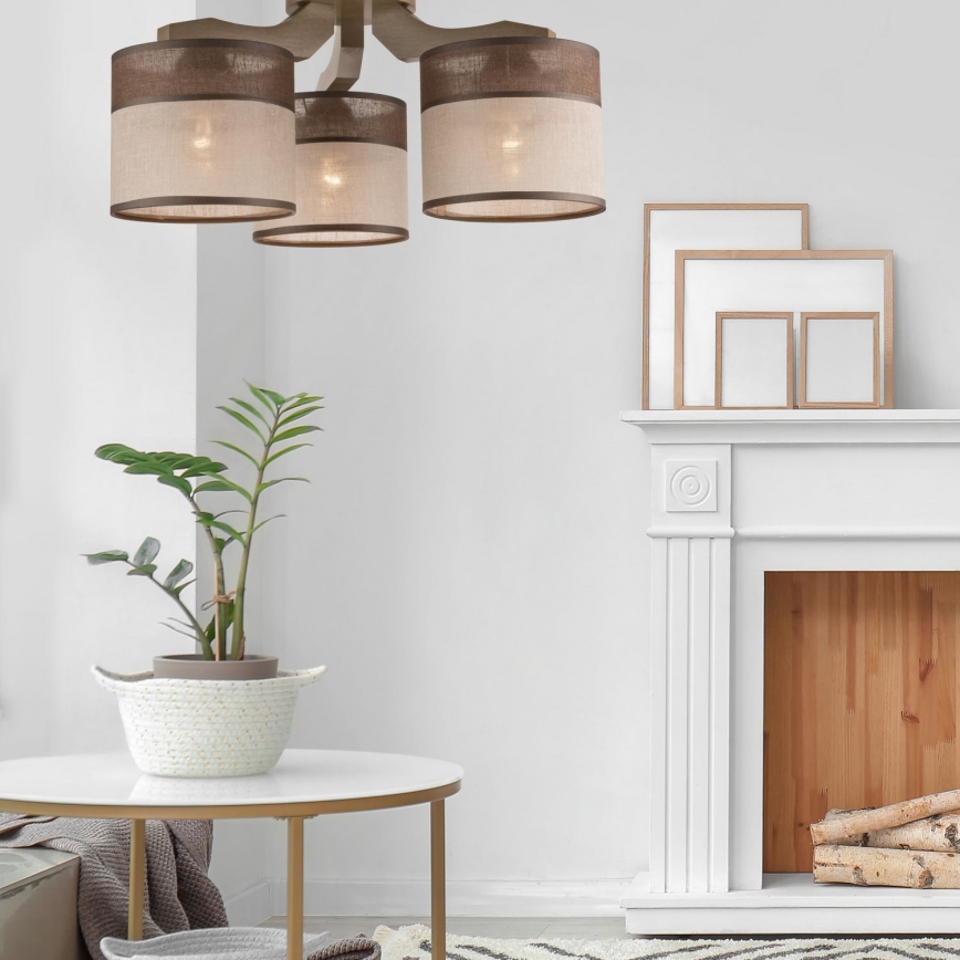 Plafonier ANDREA 3xE27/60W/230V faia