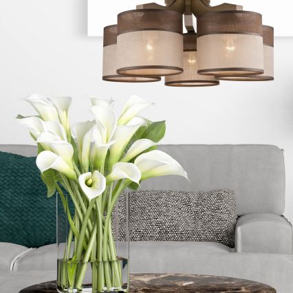 Plafonier ANDREA 5xE27/60W/230V faia