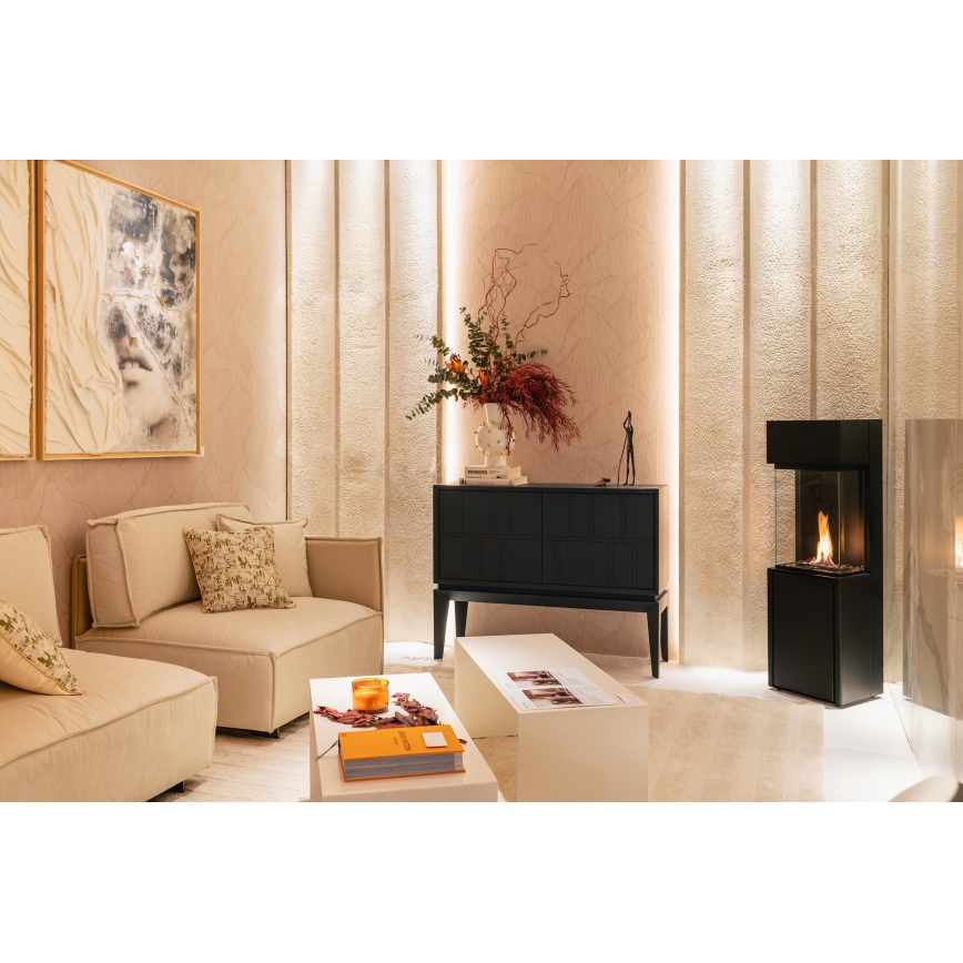 Planika - Lareira BIO com comando 126,2x40 cm 3,5kW/230V preto