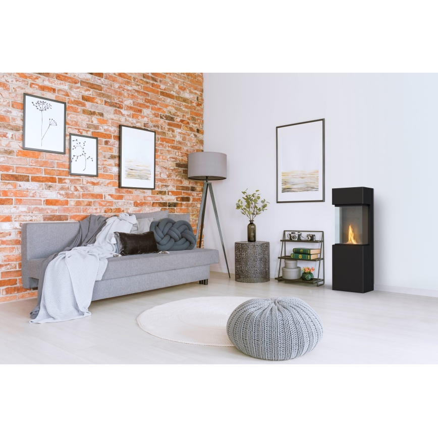 Planika - Lareira BIO com comando 126,2x40 cm 3,5kW/230V preto