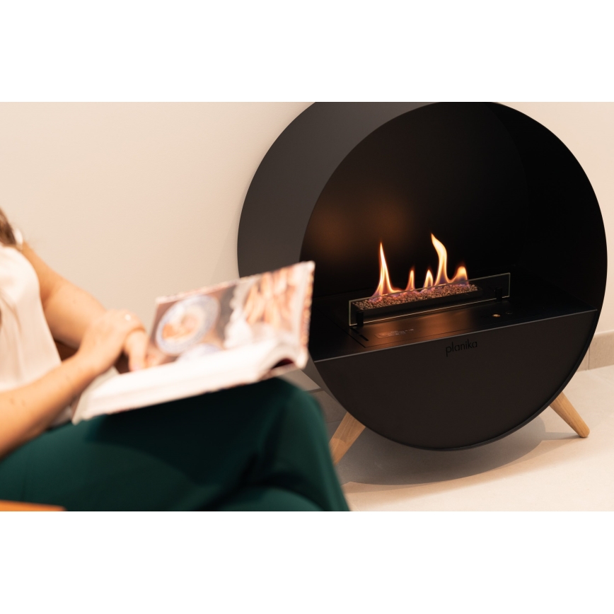 Planika - Lareira BIO com comando 72,6x65 cm 2,5kW/230V preto