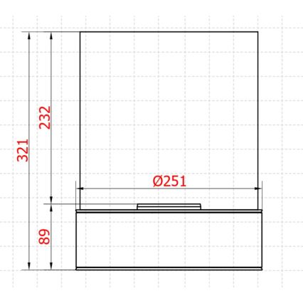 Planika - Lareira a bioetanol 32,1x25,1 cm 2,5kW preta