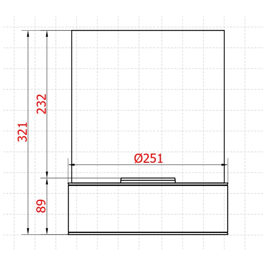Planika - Lareira a bioetanol 32,1x25,1 cm 2,5kW preta