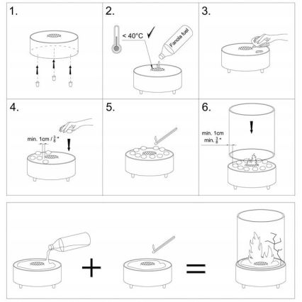 Planika - Lareira BIO 36,3x25,1 cm 2,5kW bege