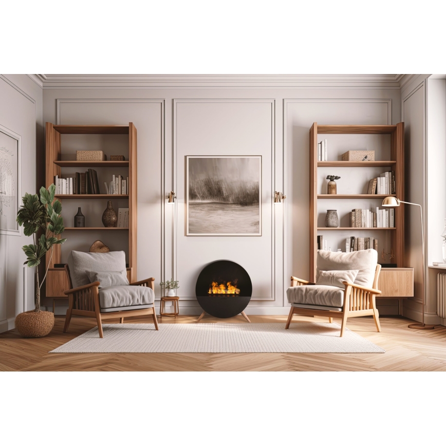 Planika MISTY - Lareira a vapor de água com comando 72,9x65,3 cm 125W/230V preto