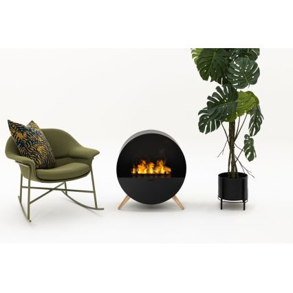 Planika MISTY - Lareira a vapor de água com comando 72,9x65,3 cm 125W/230V preto