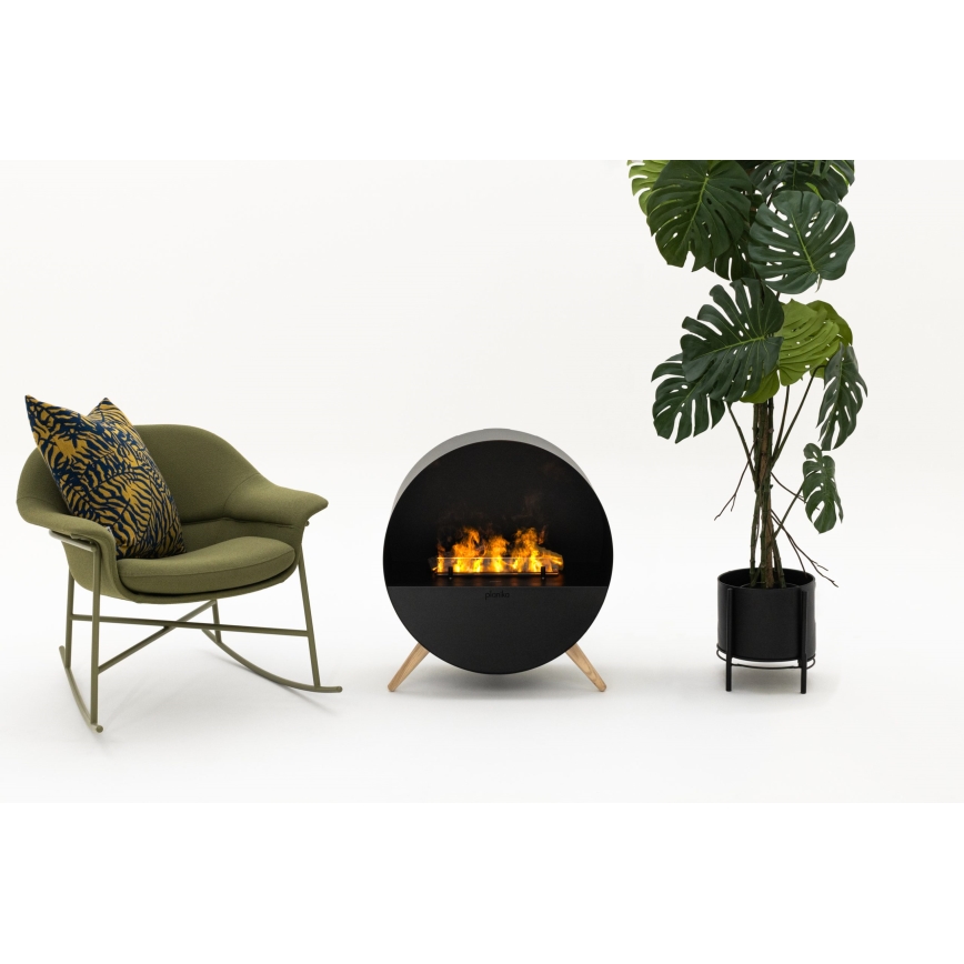 Planika MISTY - Lareira a vapor de água com comando 72,9x65,3 cm 125W/230V preto