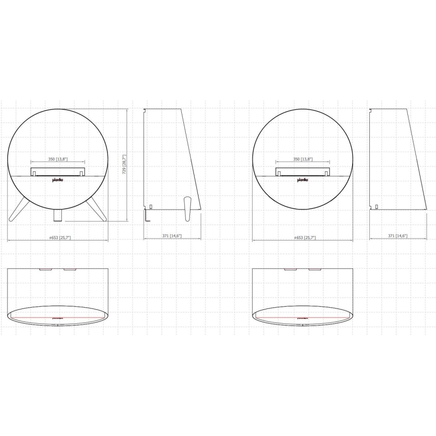 Planika MISTY - Lareira a vapor de água com comando 72,9x65,3 cm 125W/230V preto