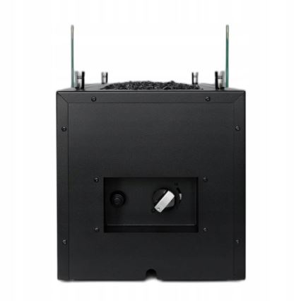 Planika - Lareira exterior a gás 41,4x69,8 cm 10kW 1xAAA preto + capa de proteção