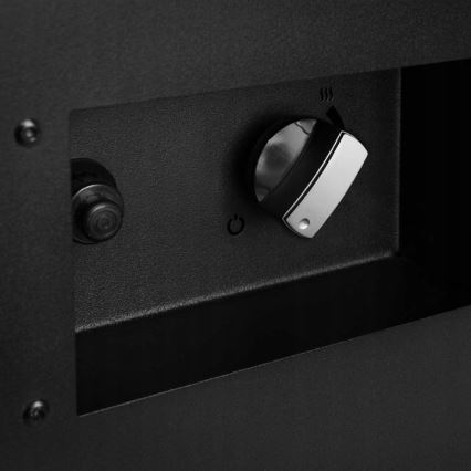 Planika - Lareira exterior a gás 41,4x69,8 cm 10kW 1xAAA preto + capa de proteção