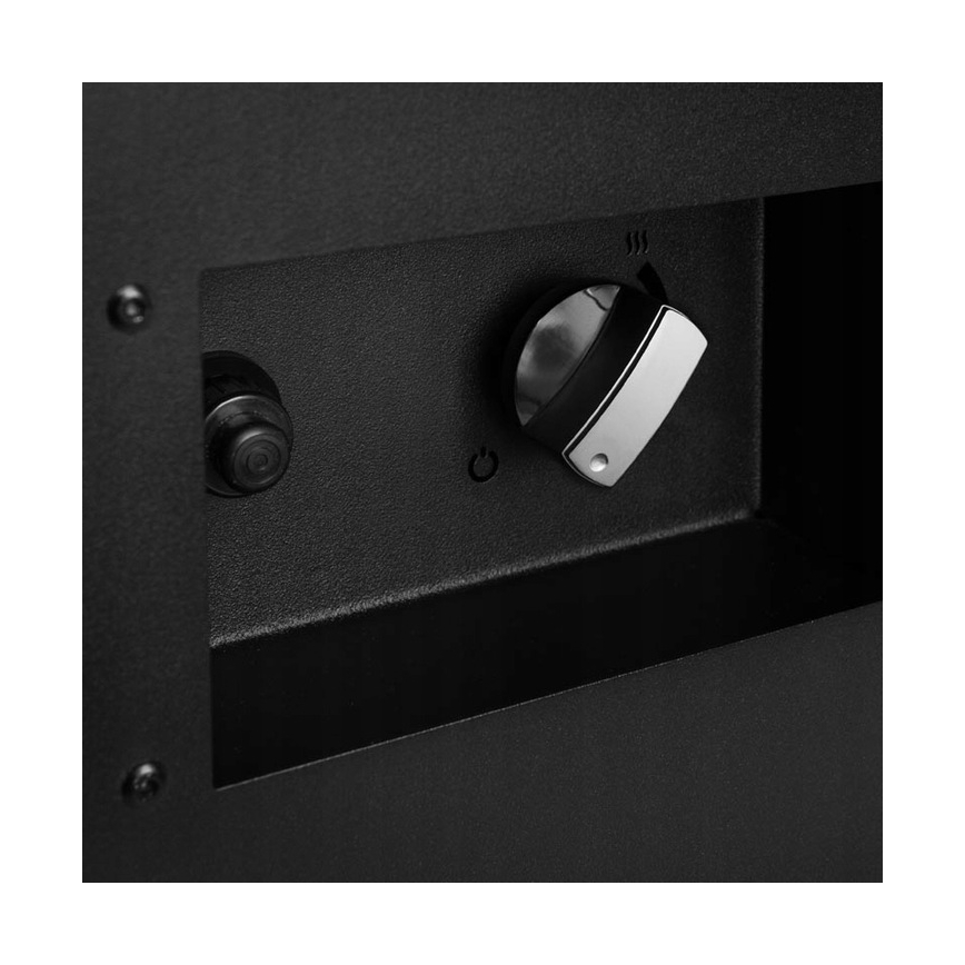 Planika - Lareira exterior a gás 41,4x69,8 cm 10kW 1xAAA preto + capa de proteção