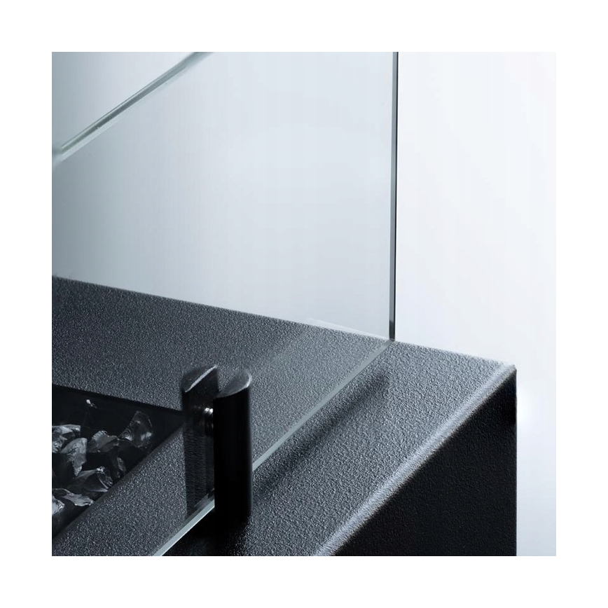 Planika - Lareira exterior a gás 41,4x69,8 cm 10kW 1xAAA preto + capa de proteção