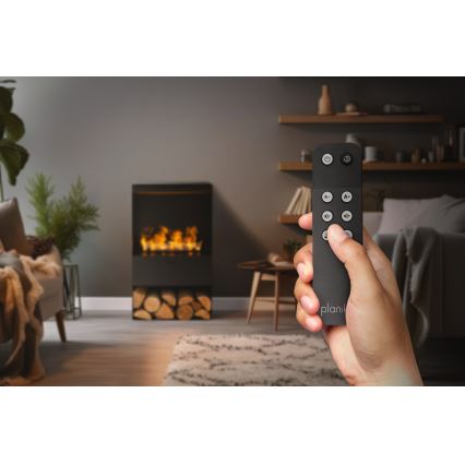 Planika - Lareira a vapor de água com comando 83x48 cm 125W/230V preto