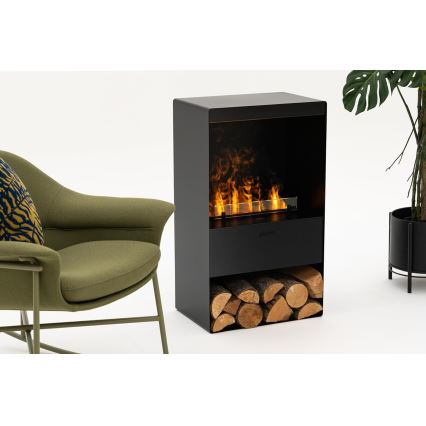 Planika - Lareira a vapor de água com comando 83x48 cm 125W/230V preto