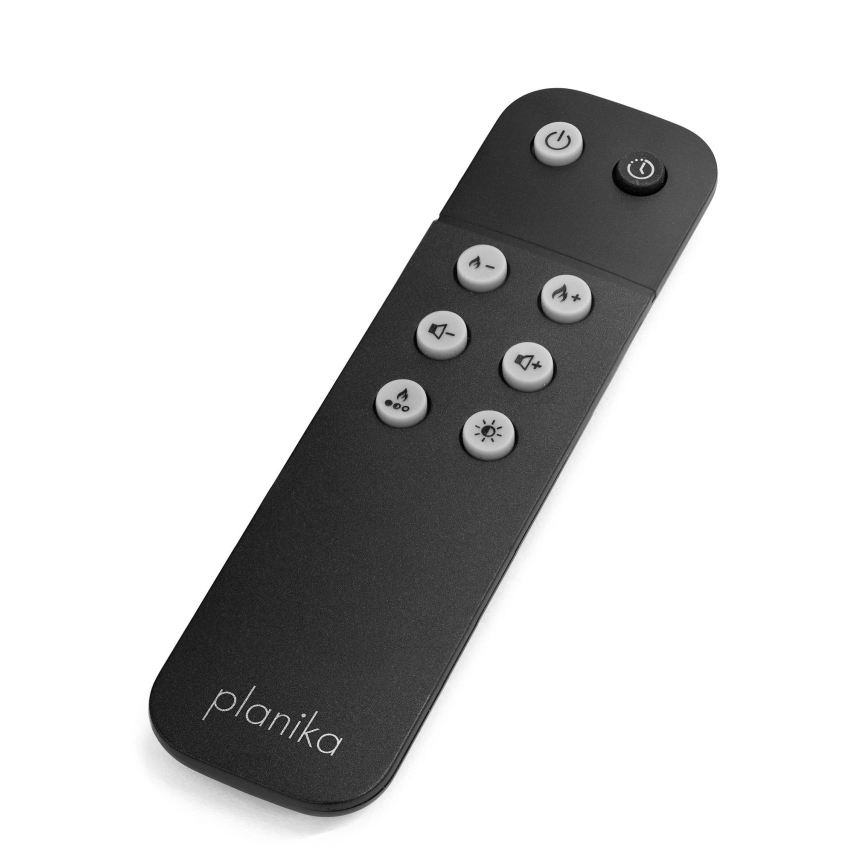 Planika - Lareira a vapor de água com comando 83x48 cm 125W/230V preto