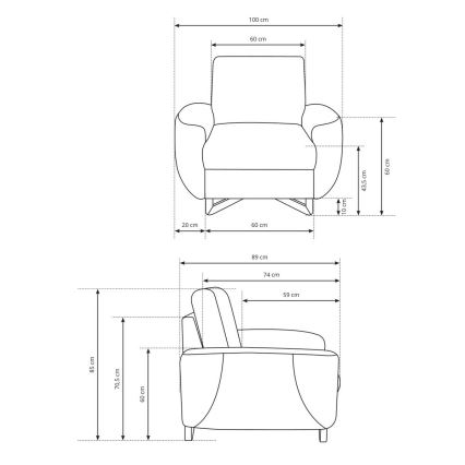 Poltrona AVESTA azul