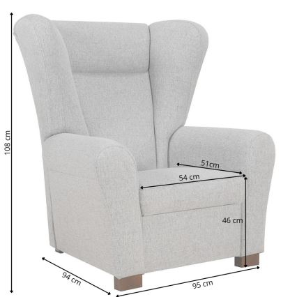 Poltrona com asas VIVA castanha