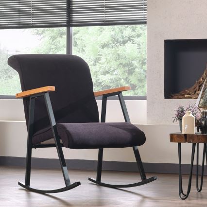 Poltrona de balanço LUNI preta
