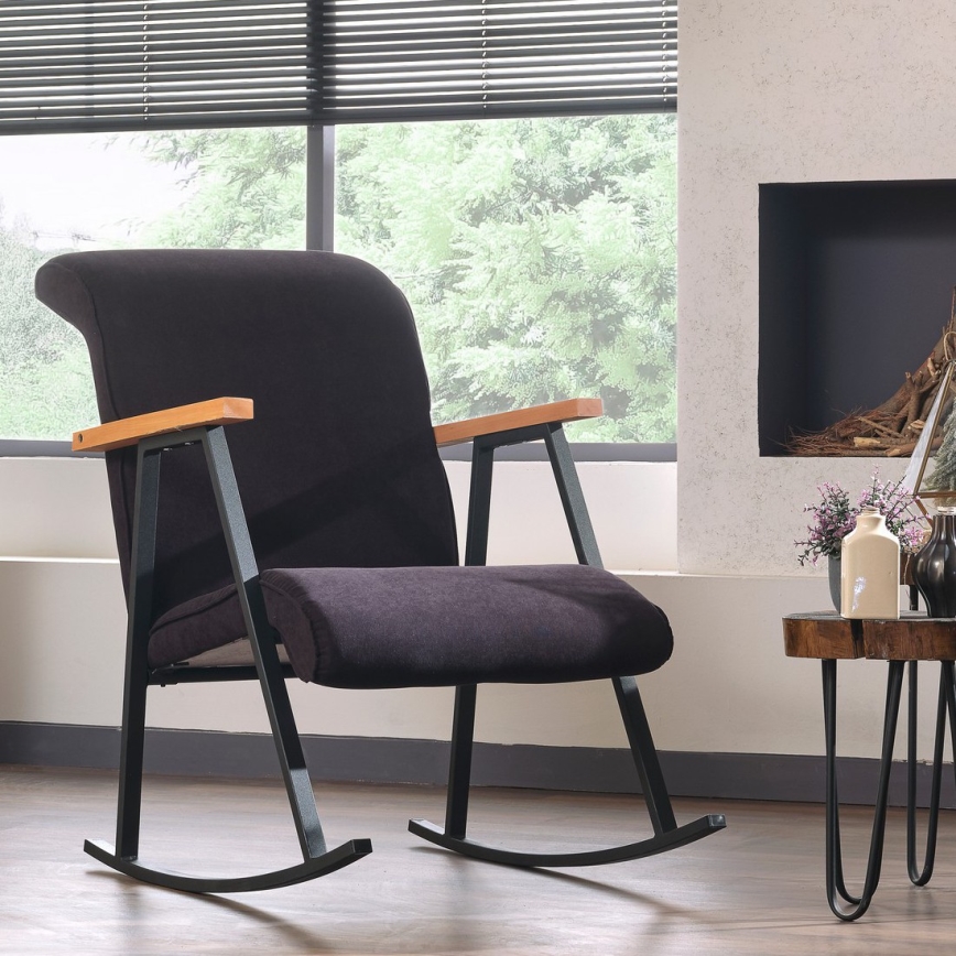 Poltrona de balanço LUNI preta