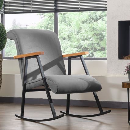 Poltrona de baloiço LUNI cinzenta