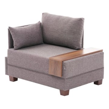 Poltrona de canto TULA, castanha, lado esquerdo