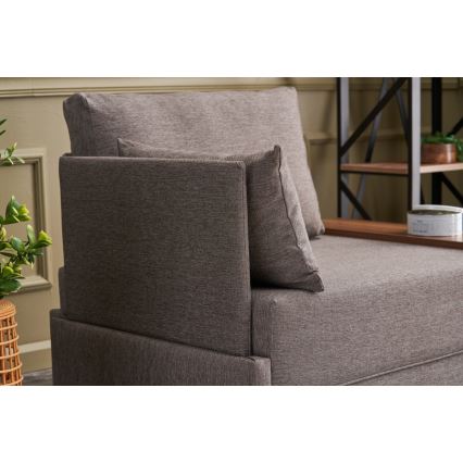 Poltrona de canto TULA, castanha, lado esquerdo