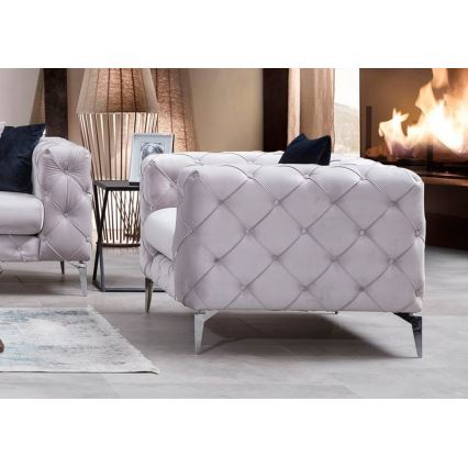 Poltrona EUGEN cinzenta clara